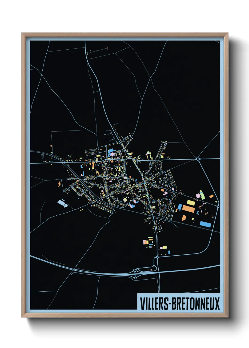 Une affiche de carte sur Villers-Bretonneux