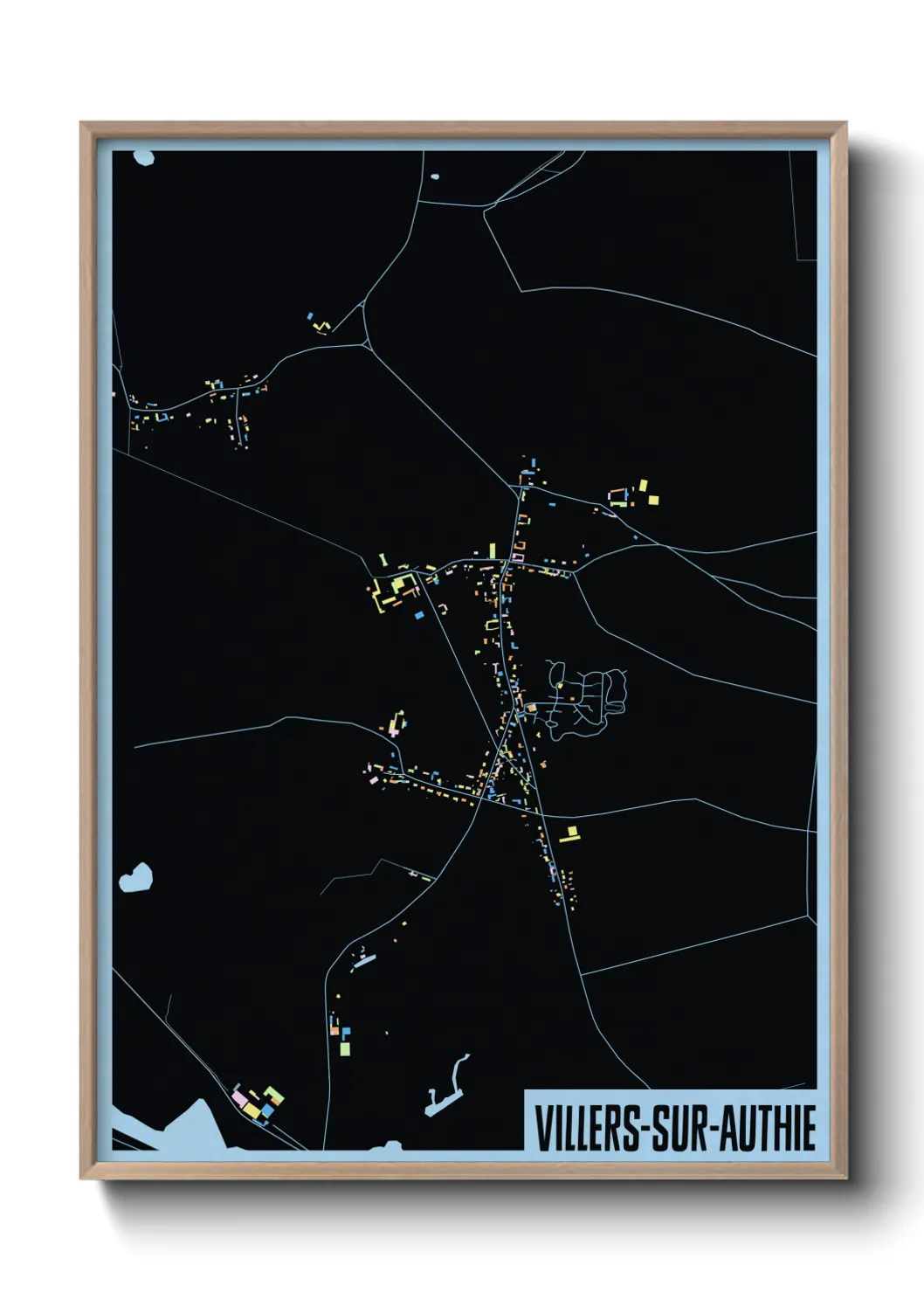 Une affiche de carte sur Villers-sur-Authie