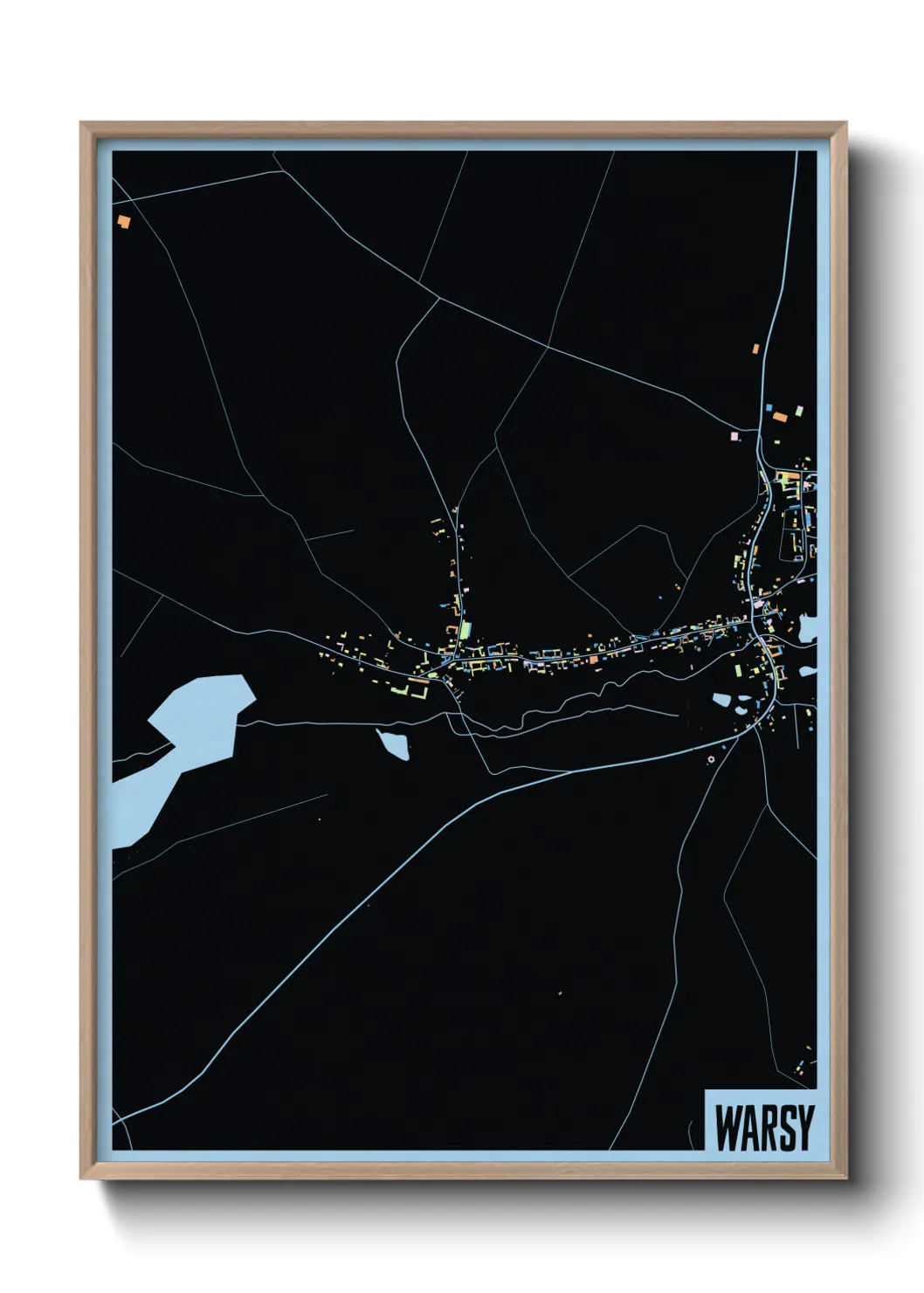 Une affiche de carte sur Warsy