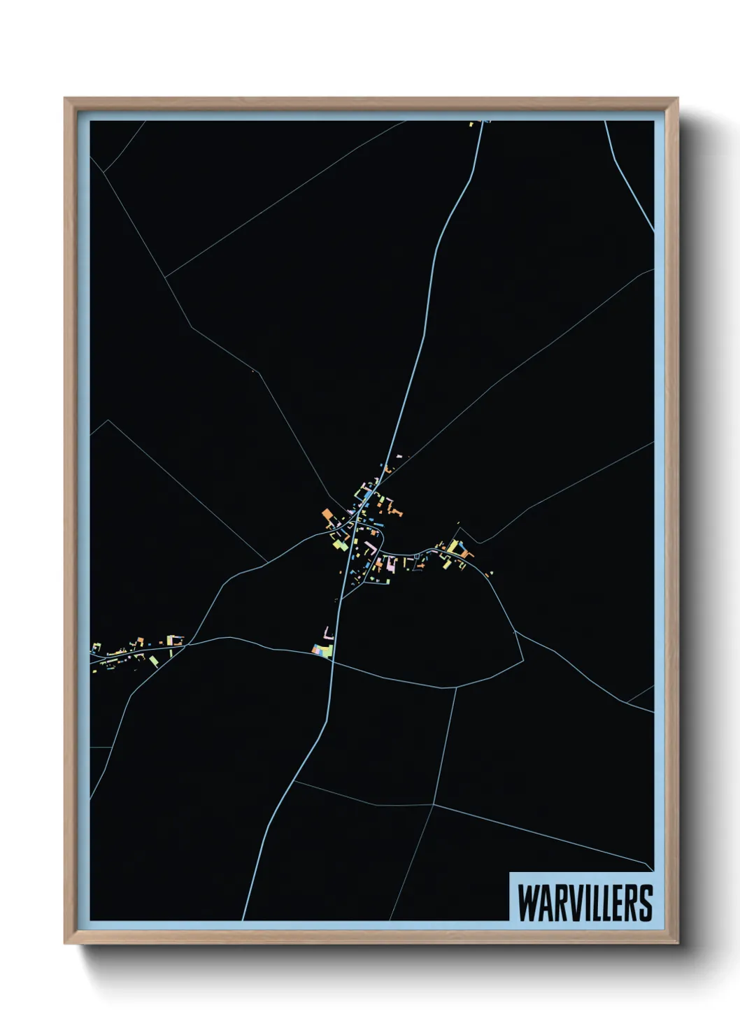 Une affiche de carte sur Warvillers