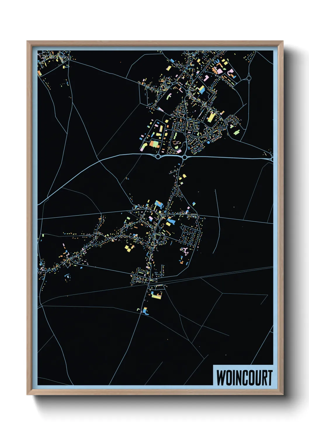 Une affiche de carte sur Woincourt