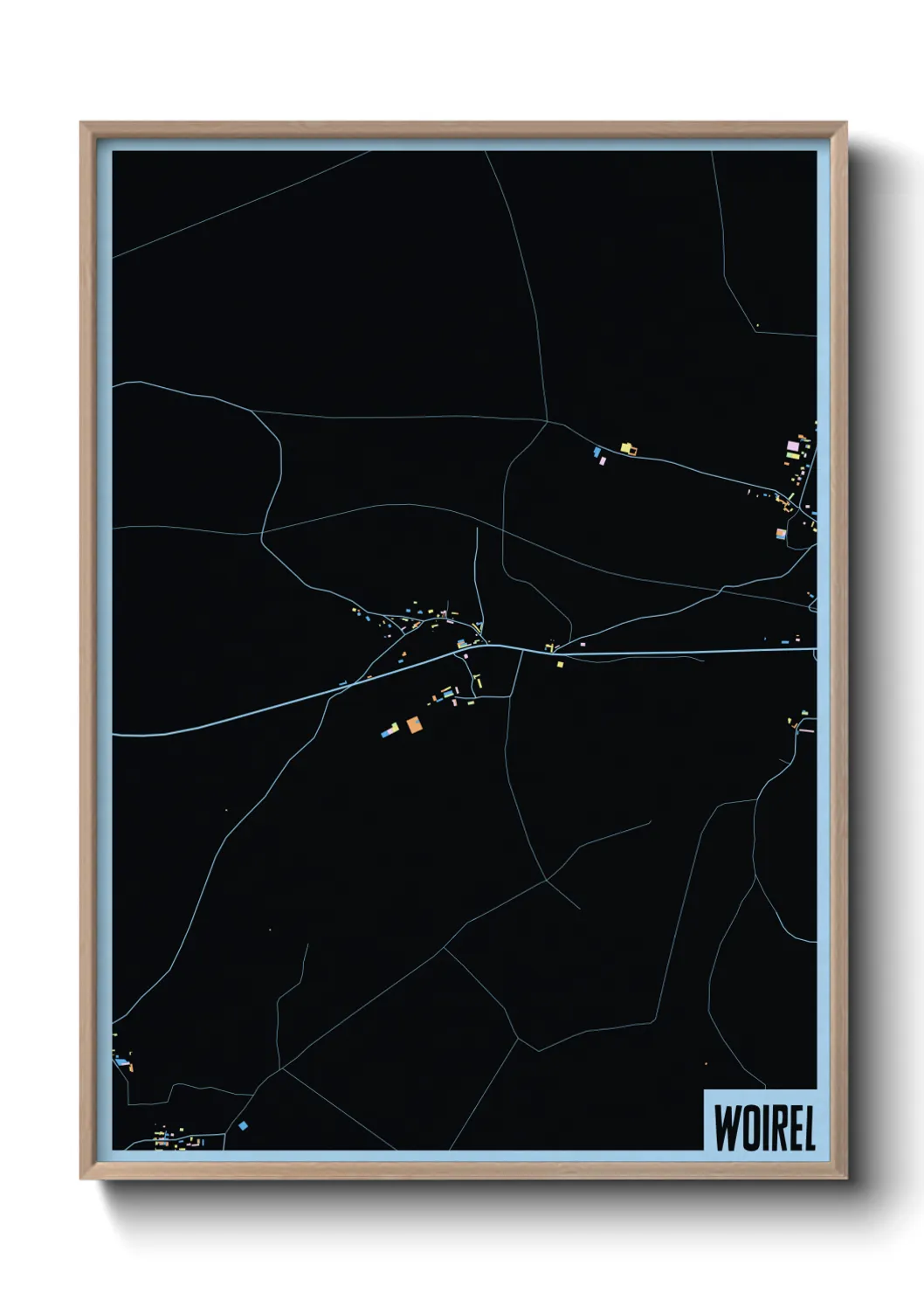 Une affiche de carte sur Woirel