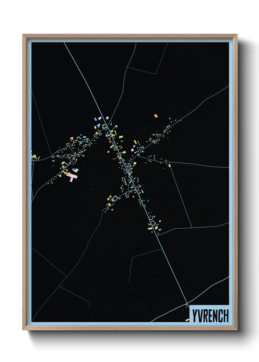 Une affiche de carte sur Yvrench