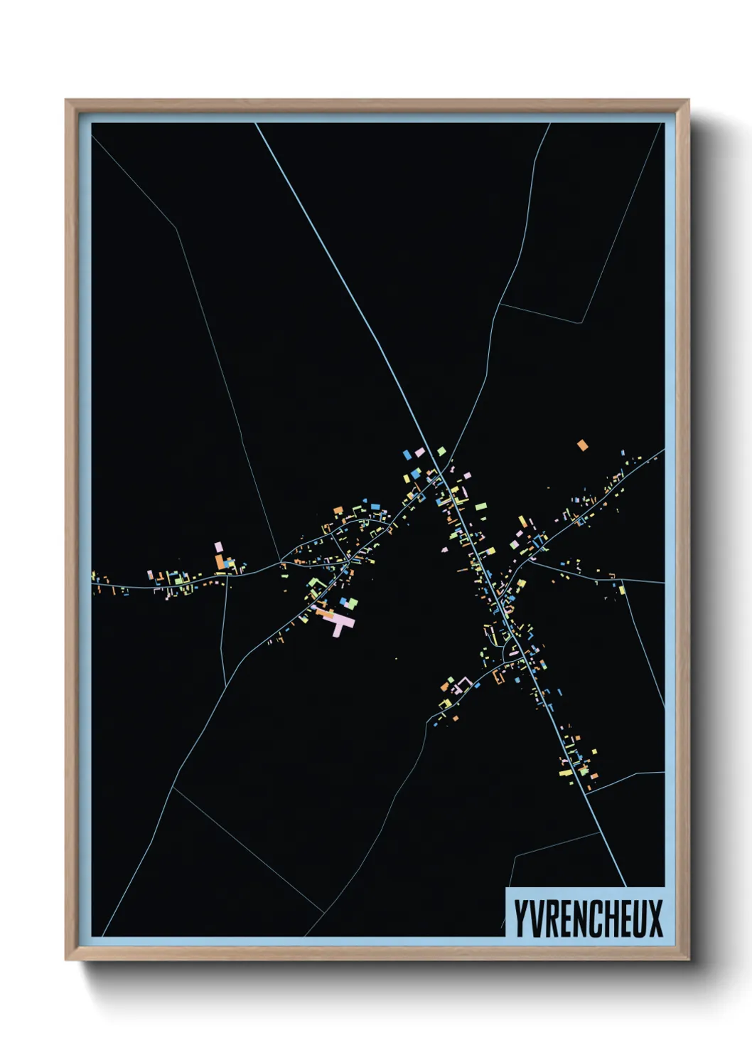 Une affiche de carte sur Yvrencheux