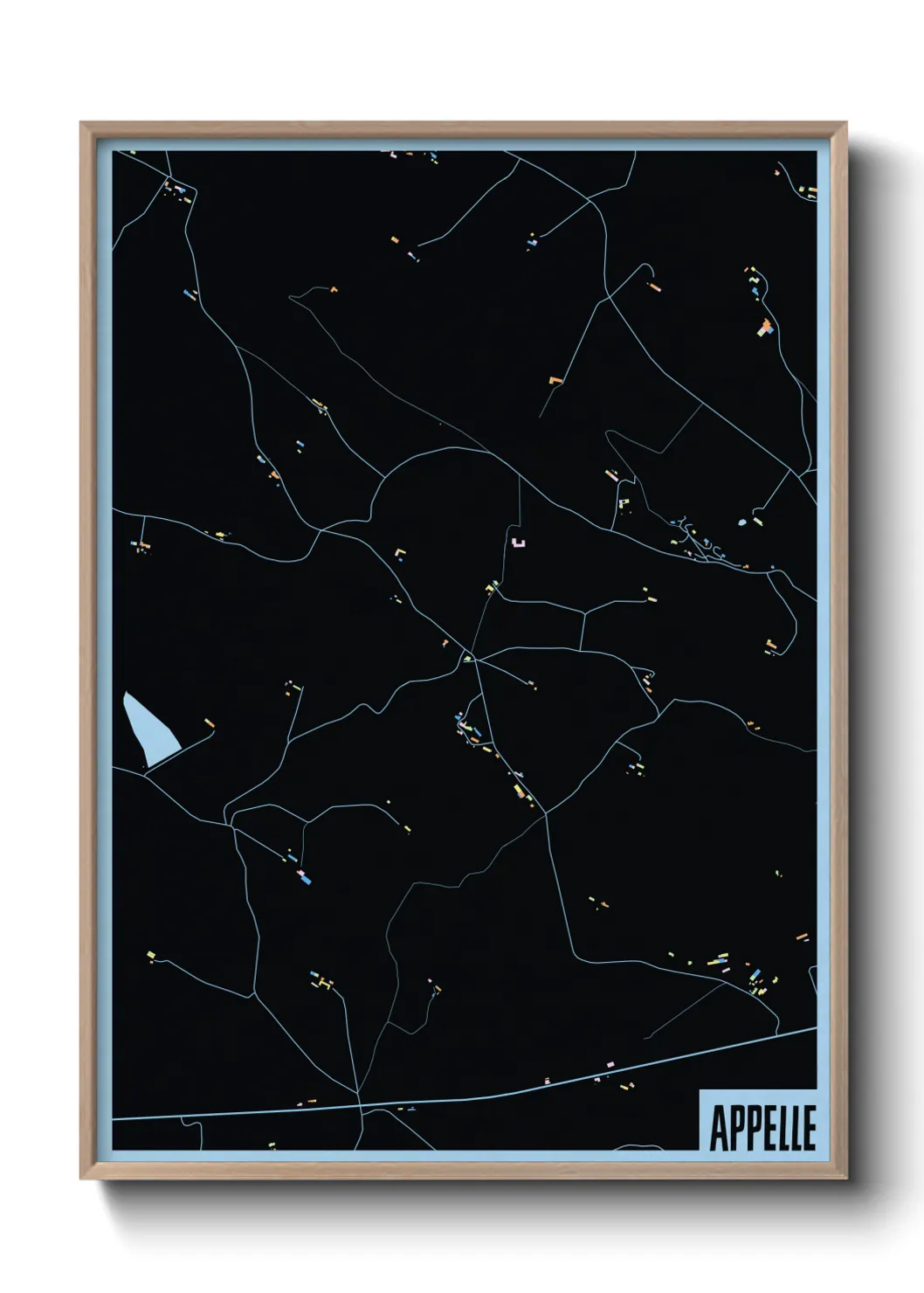 Une affiche de carte sur Appelle