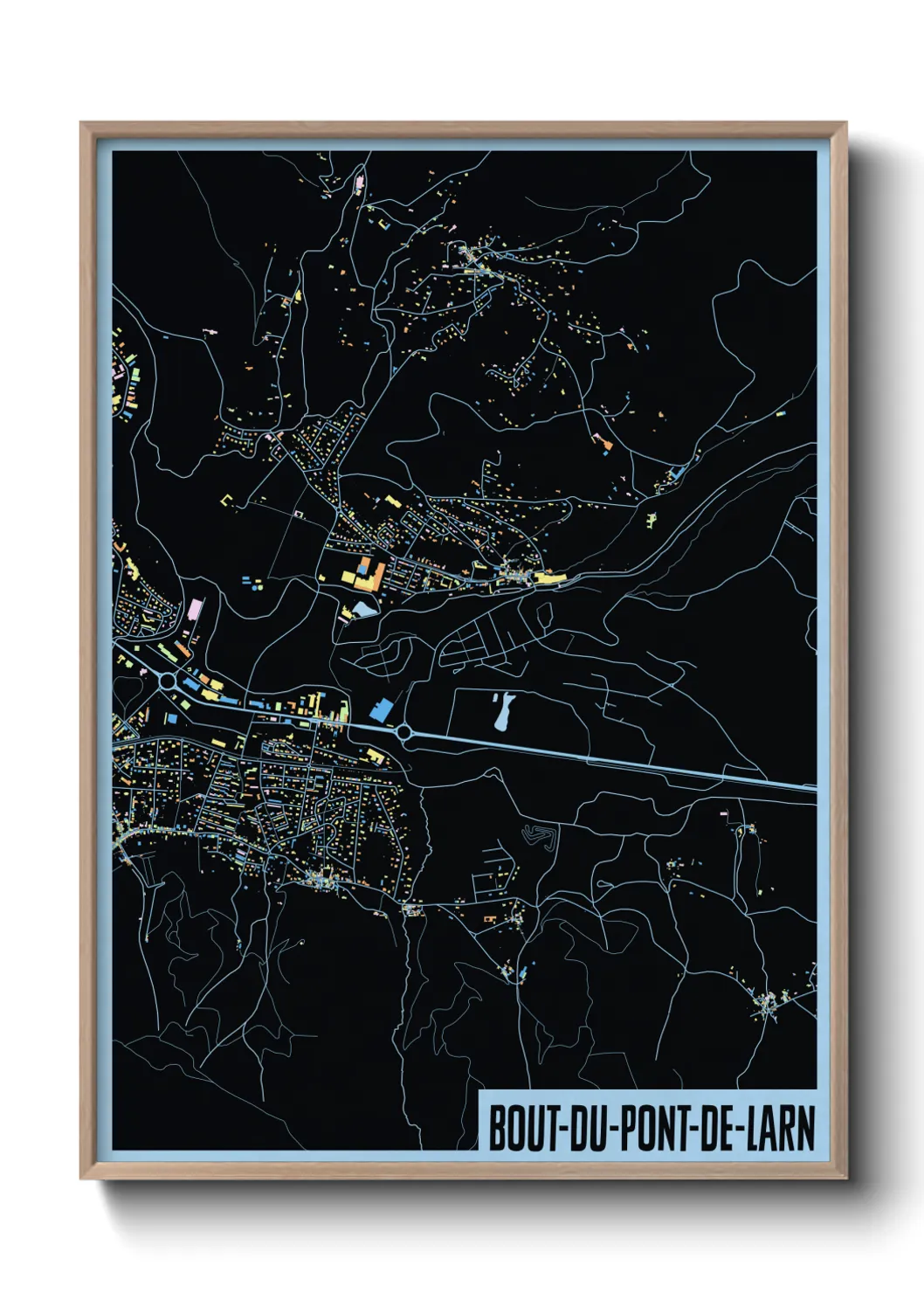 Une affiche de carte sur Bout-du-Pont-de-Larn