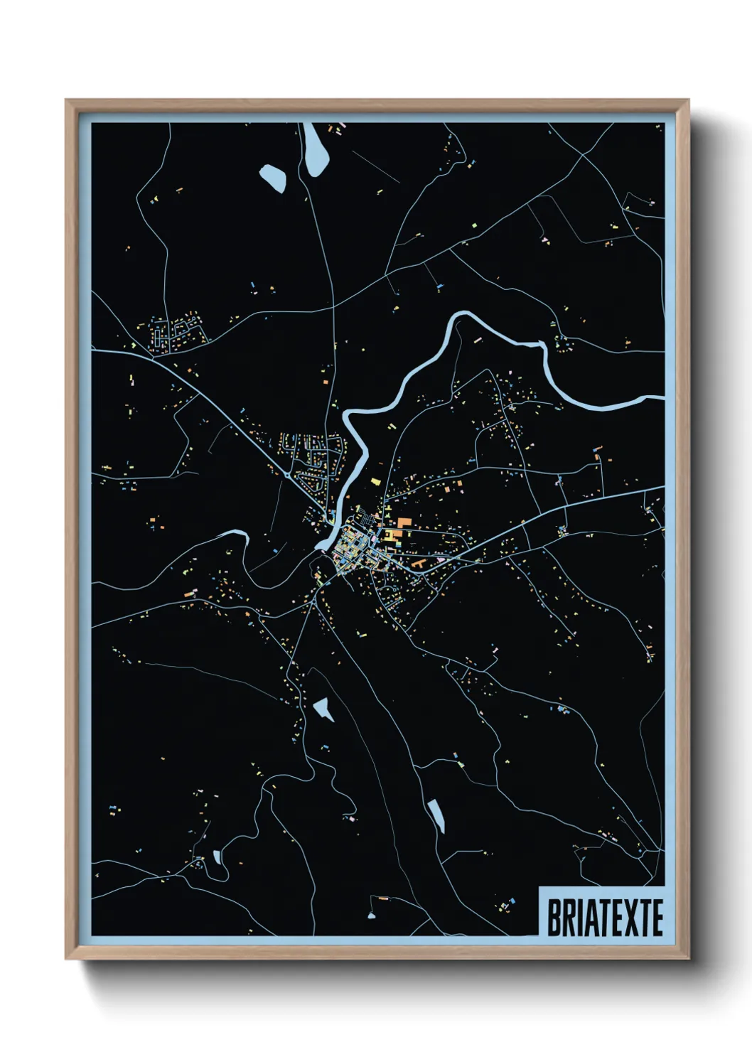 Une affiche de carte sur Briatexte