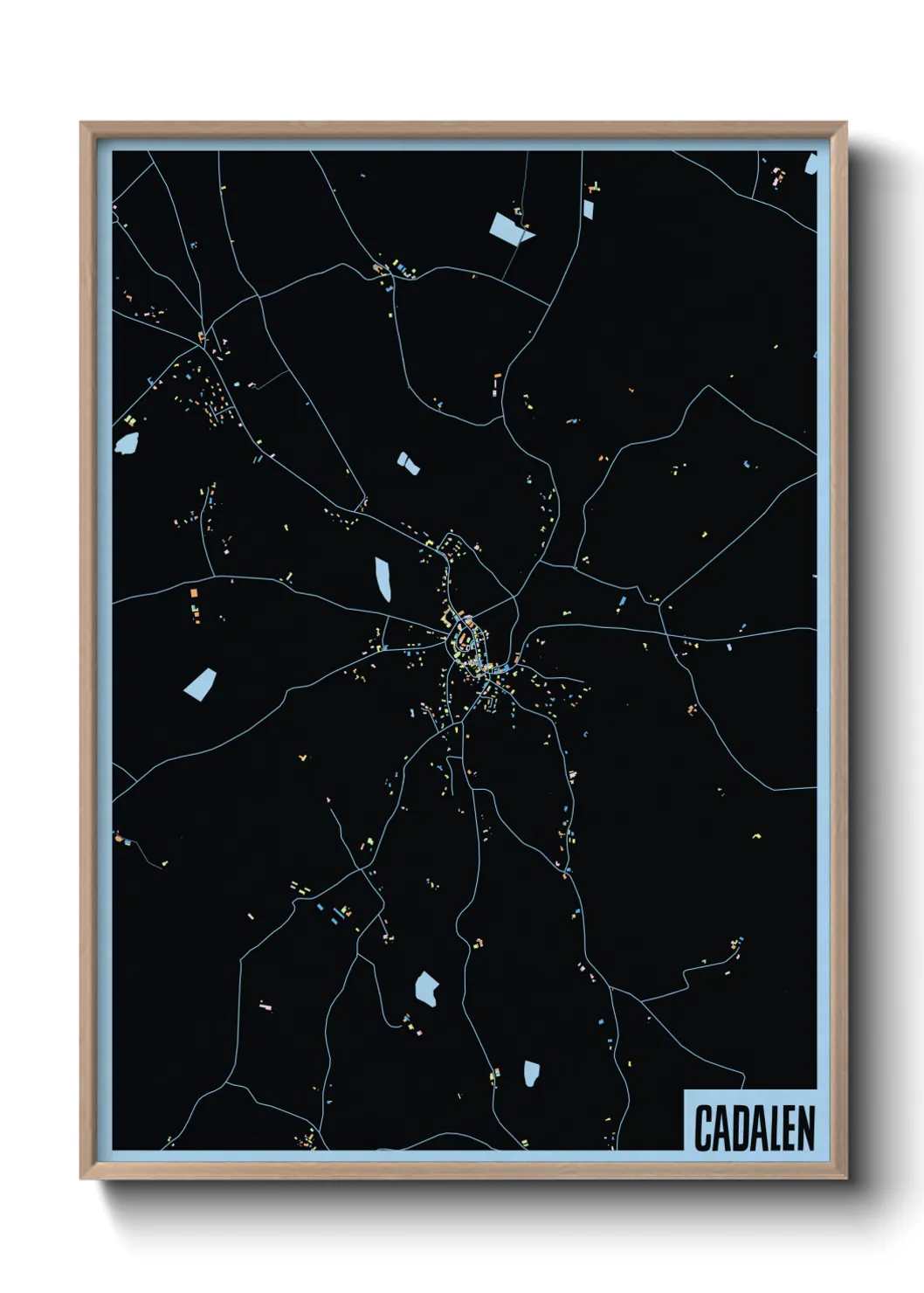 Une affiche de carte sur Cadalen