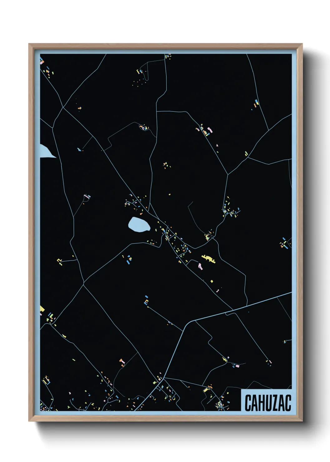 Une affiche de carte sur Cahuzac