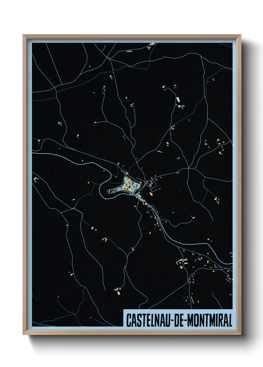 Un poster carteCastelnau-de-Montmiral