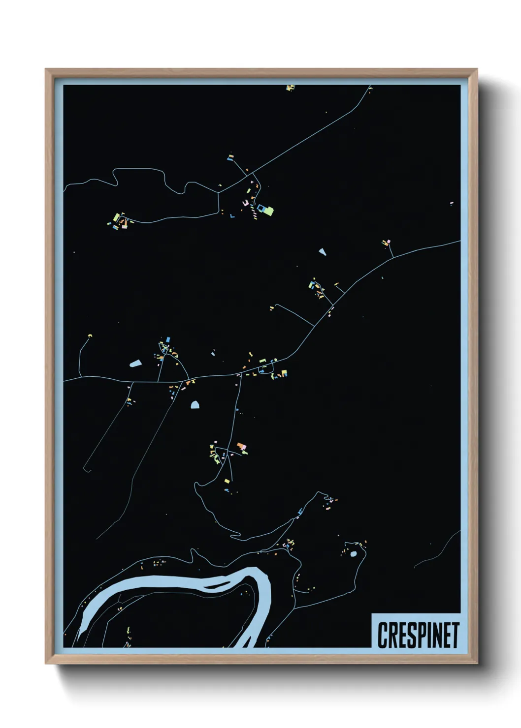 Une affiche de carte sur Crespinet