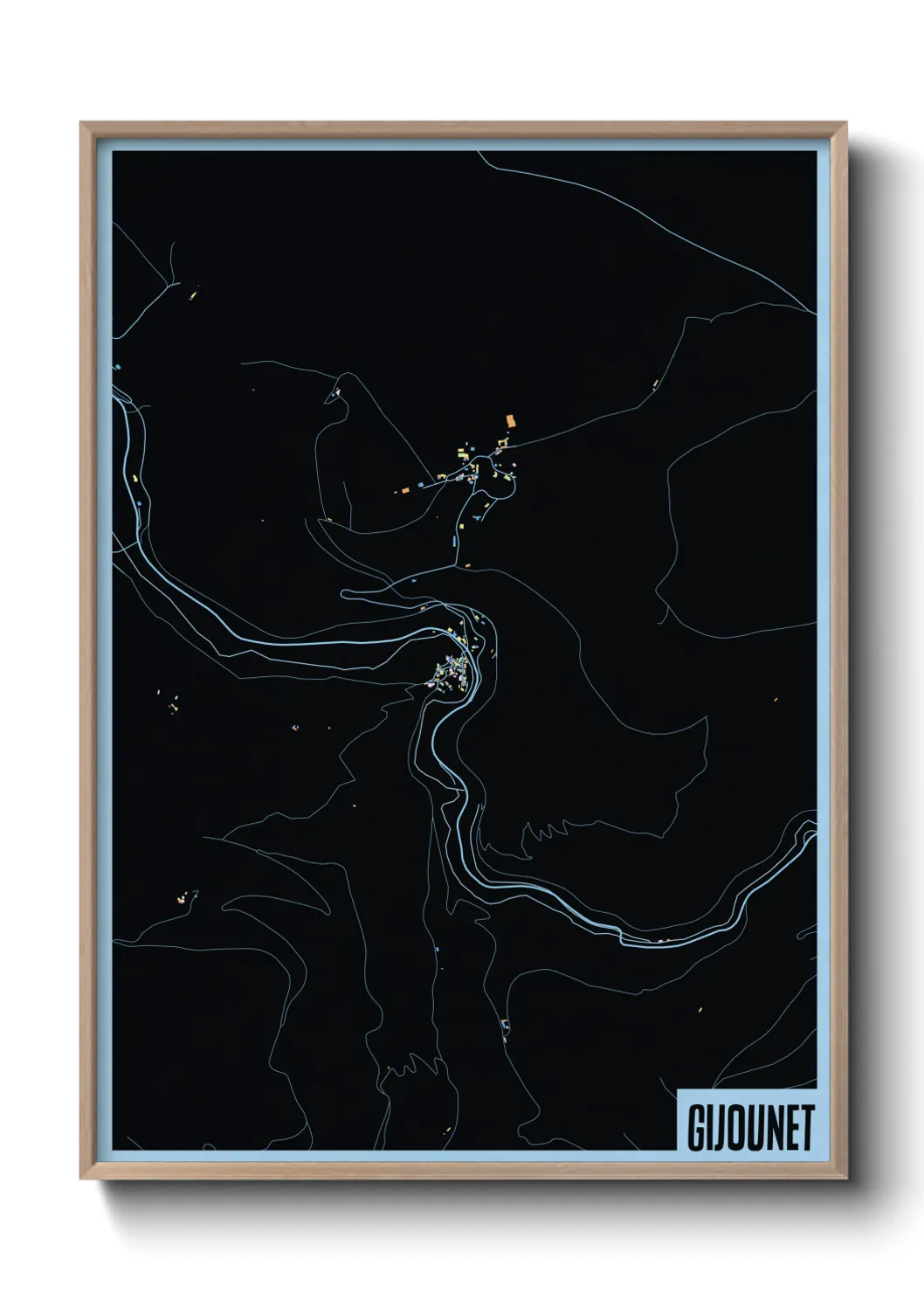 Une affiche de carte sur Gijounet