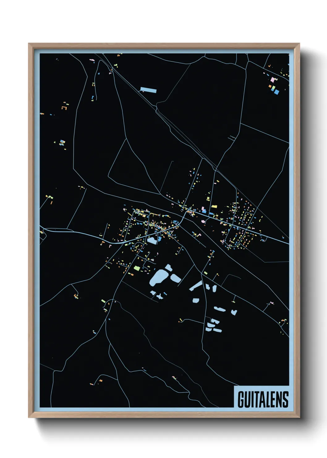 Une affiche de carte sur Guitalens