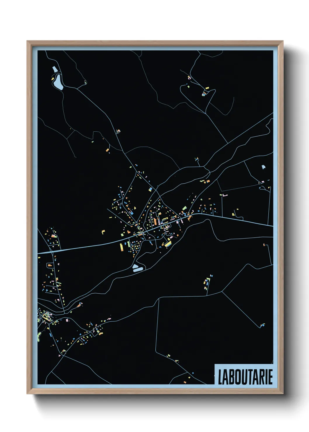 Une affiche de carte sur Laboutarie