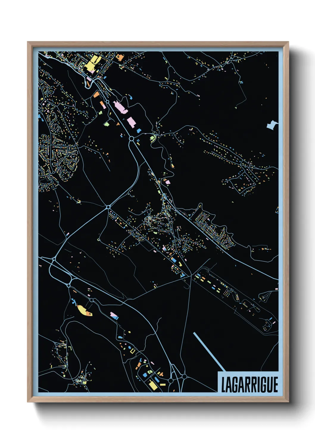 Une affiche de carte sur Lagarrigue