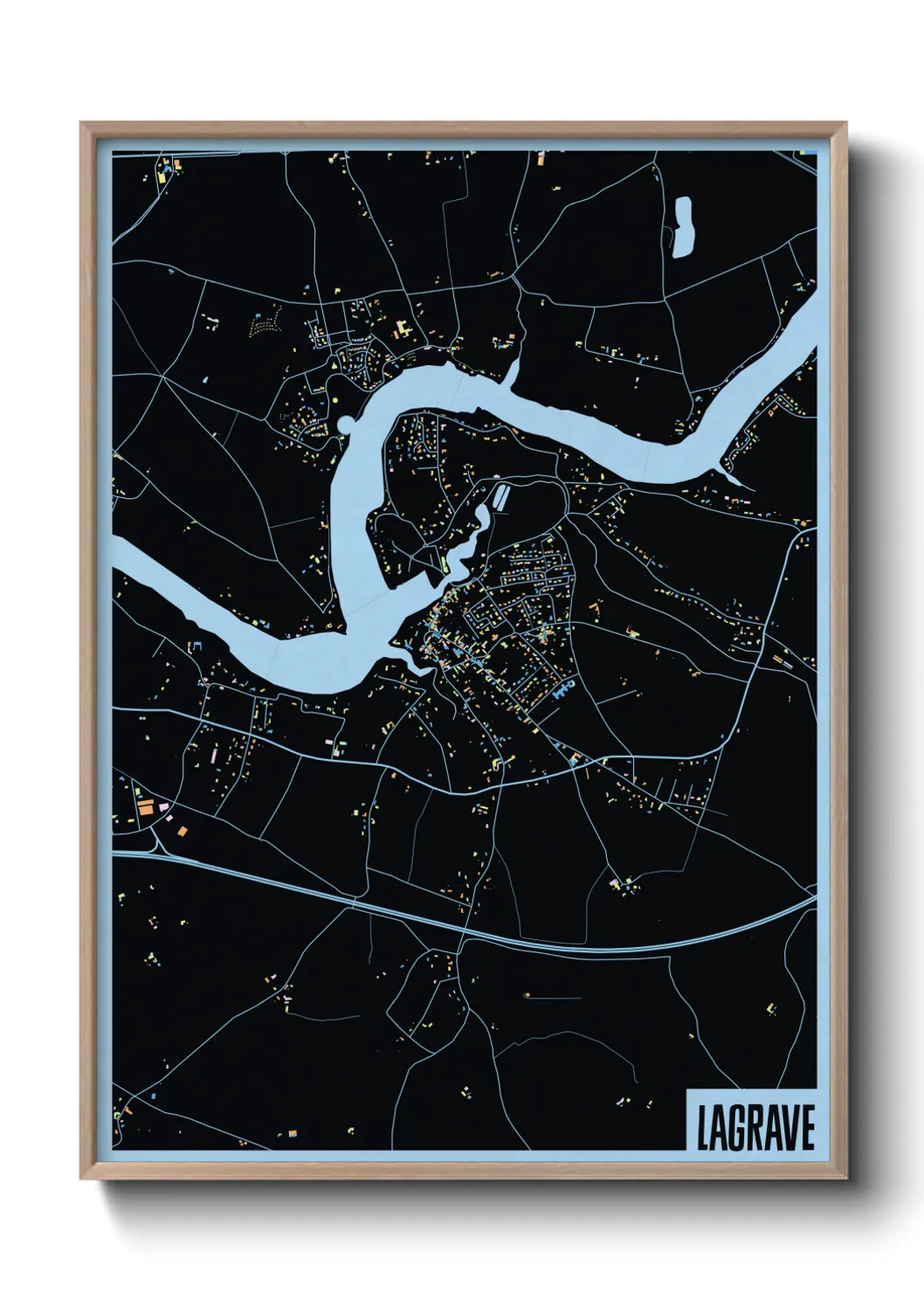 Une affiche de carte sur Lagrave