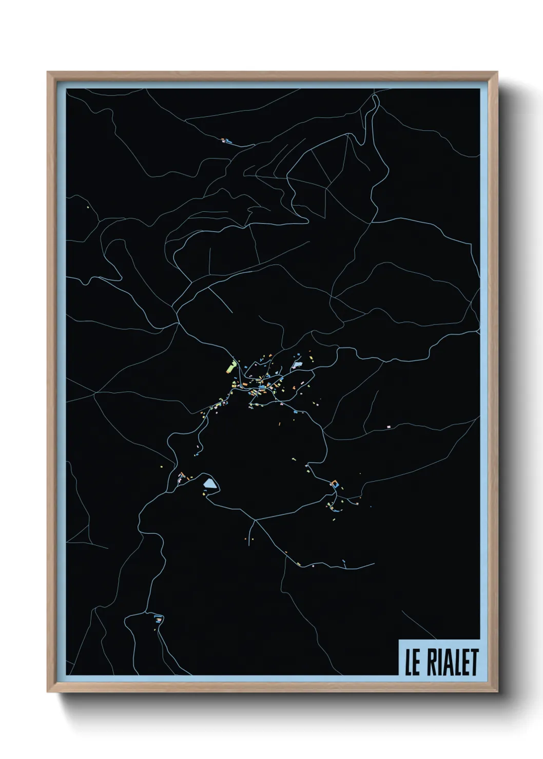 Une affiche de carte sur Le Rialet