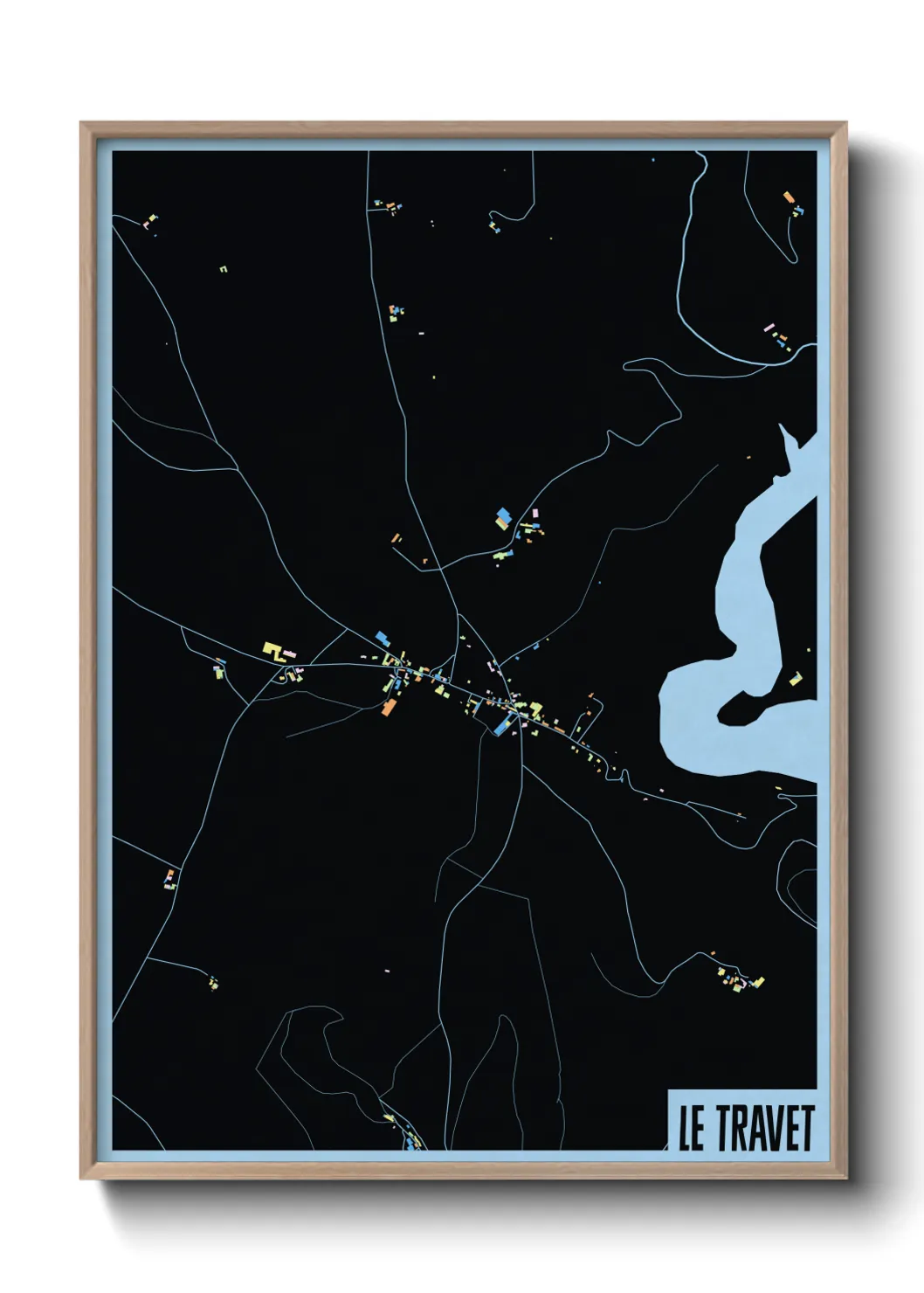 Une affiche de carte sur Le Travet