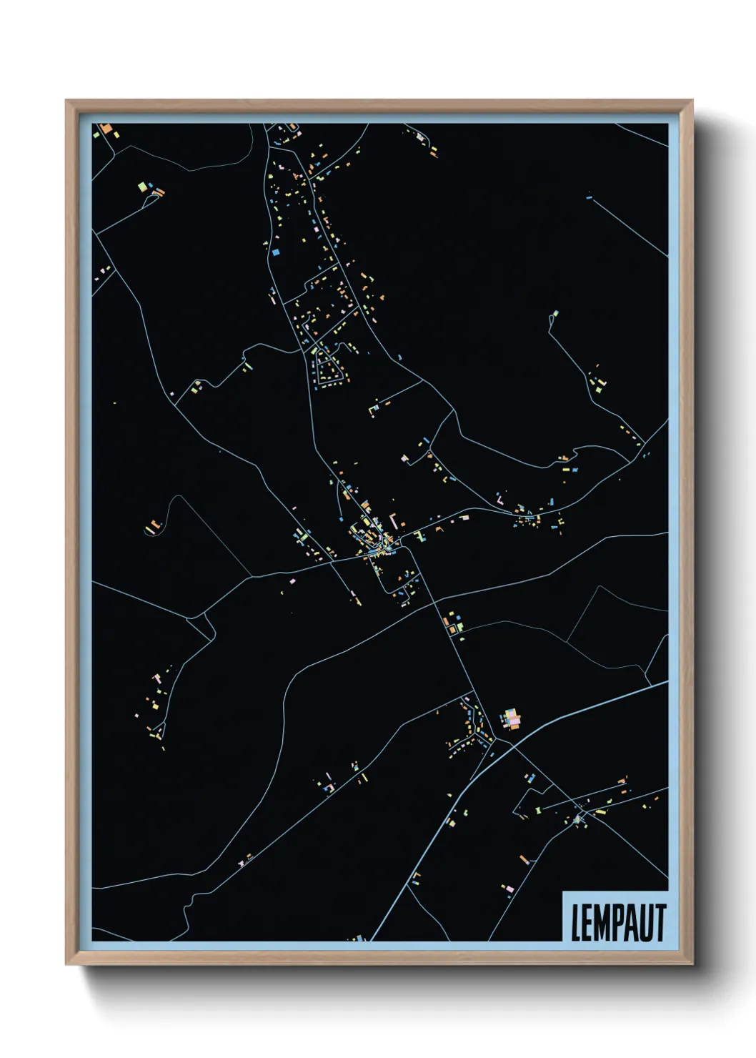 Une affiche de carte sur Lempaut