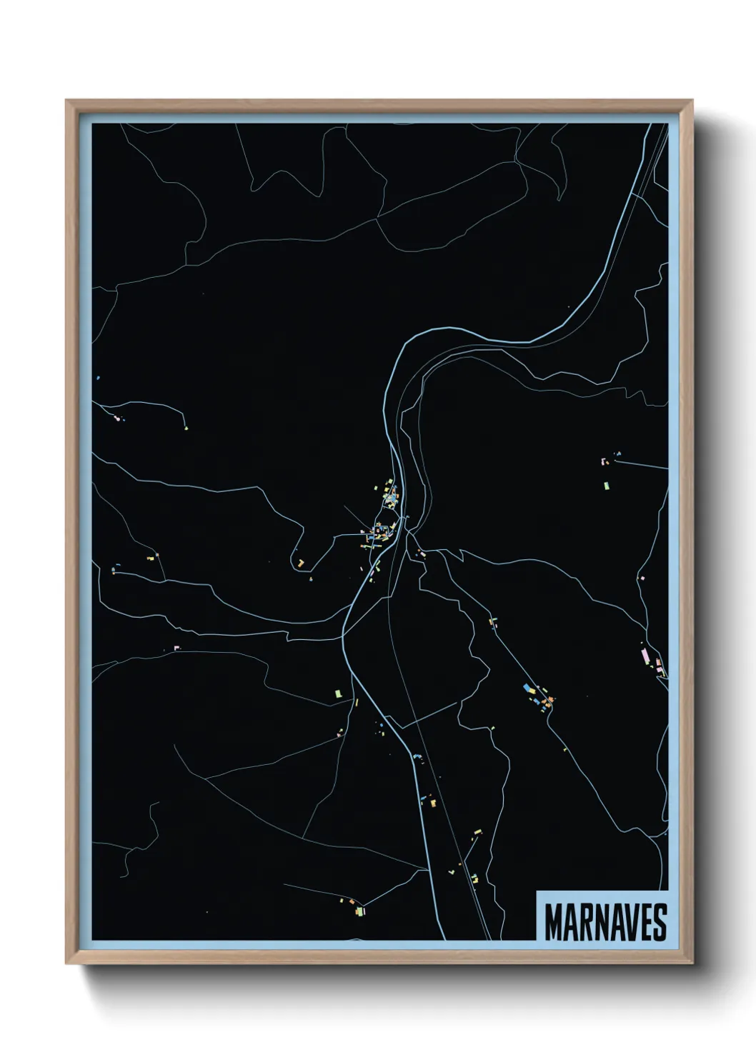 Une affiche de carte sur Marnaves