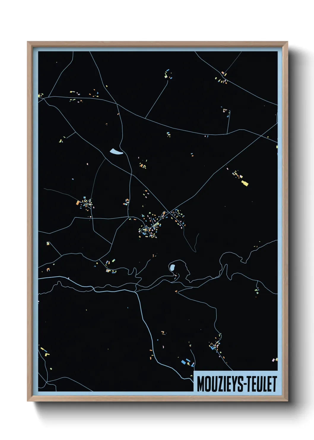 Un poster carteMouzieys-Teulet