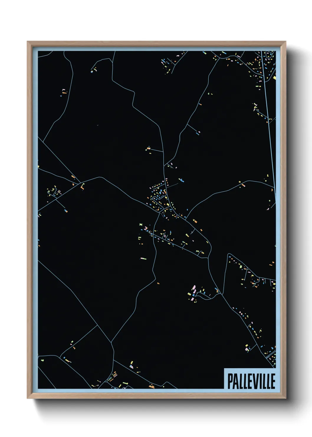 Une affiche de carte sur Palleville