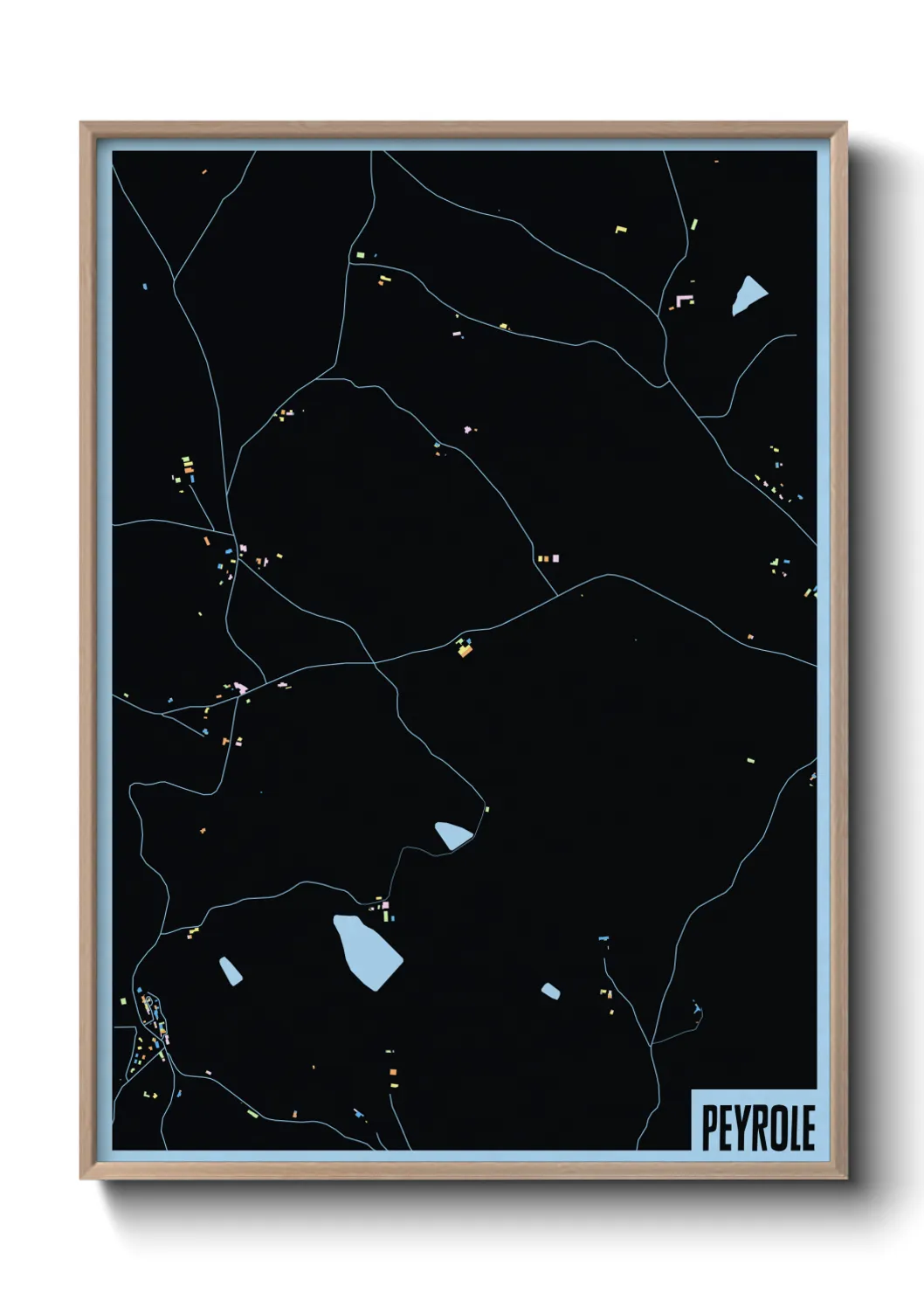 Une affiche de carte sur Peyrole