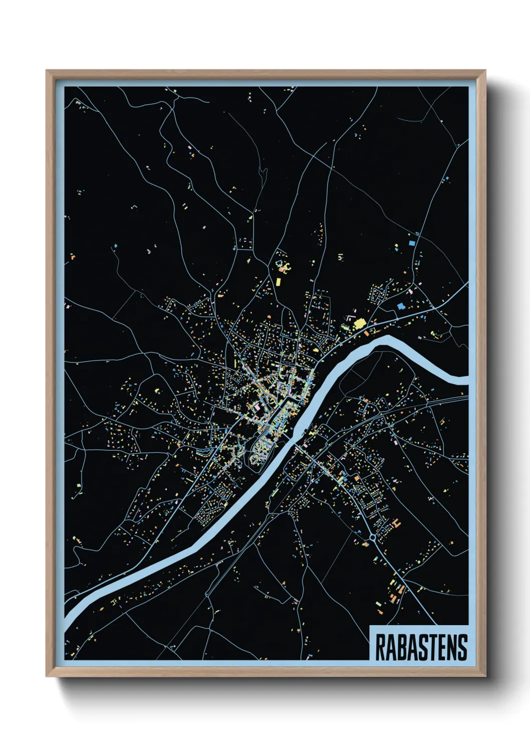 Une affiche de carte sur Rabastens