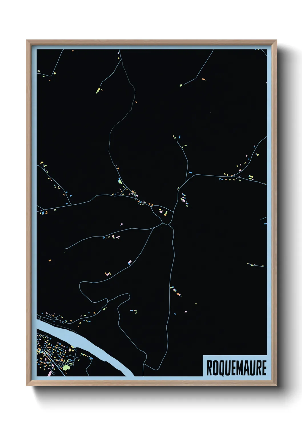 Une affiche de carte sur Roquemaure