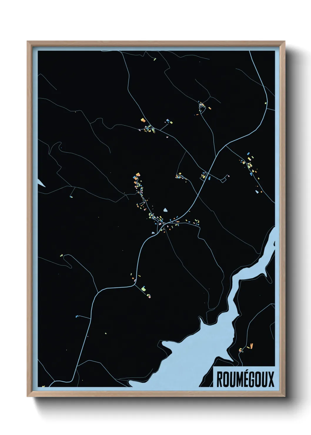 Une affiche de carte sur Roumégoux