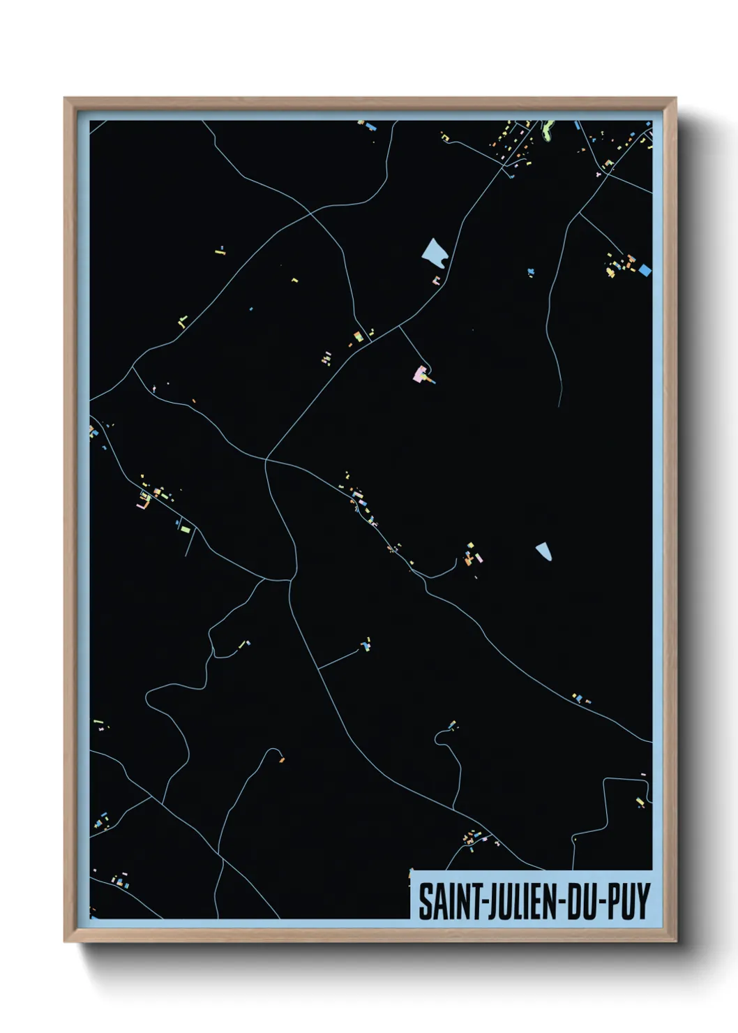Un poster carteSaint-Julien-du-Puy