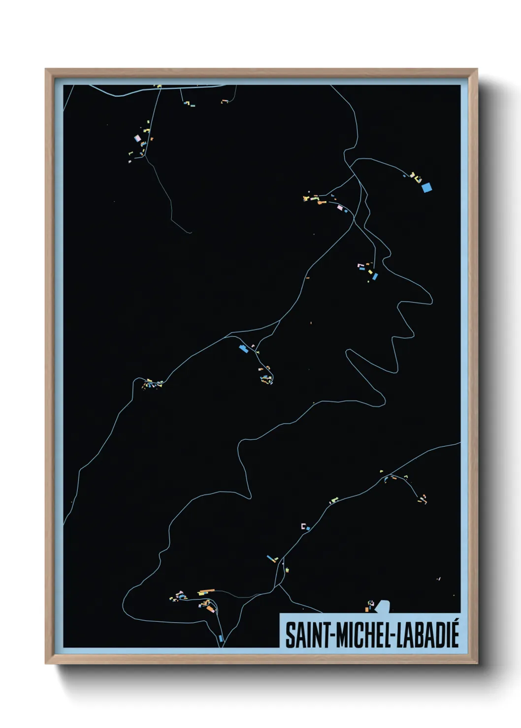 Un poster carteSaint-Michel-Labadié