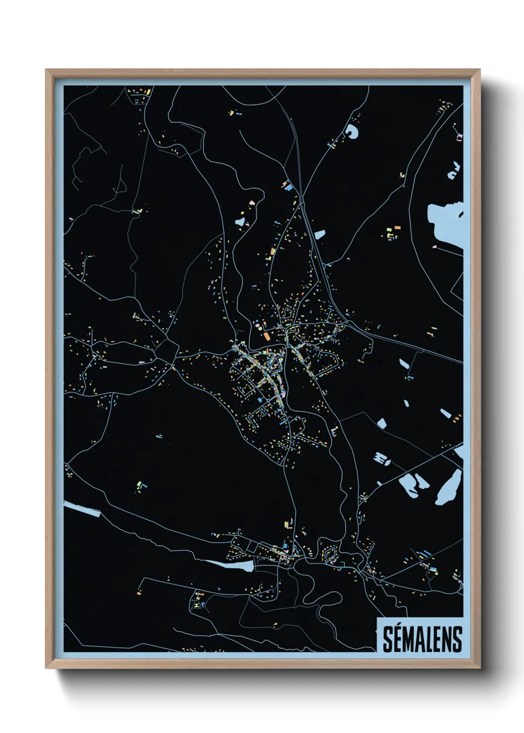 Une affiche de carte sur Sémalens