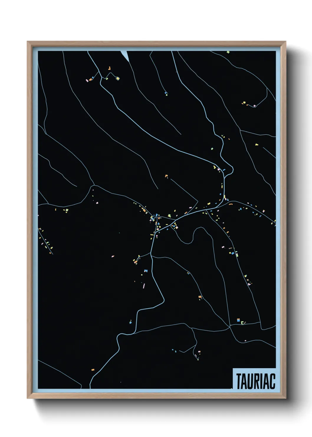 Une affiche de carte sur Tauriac