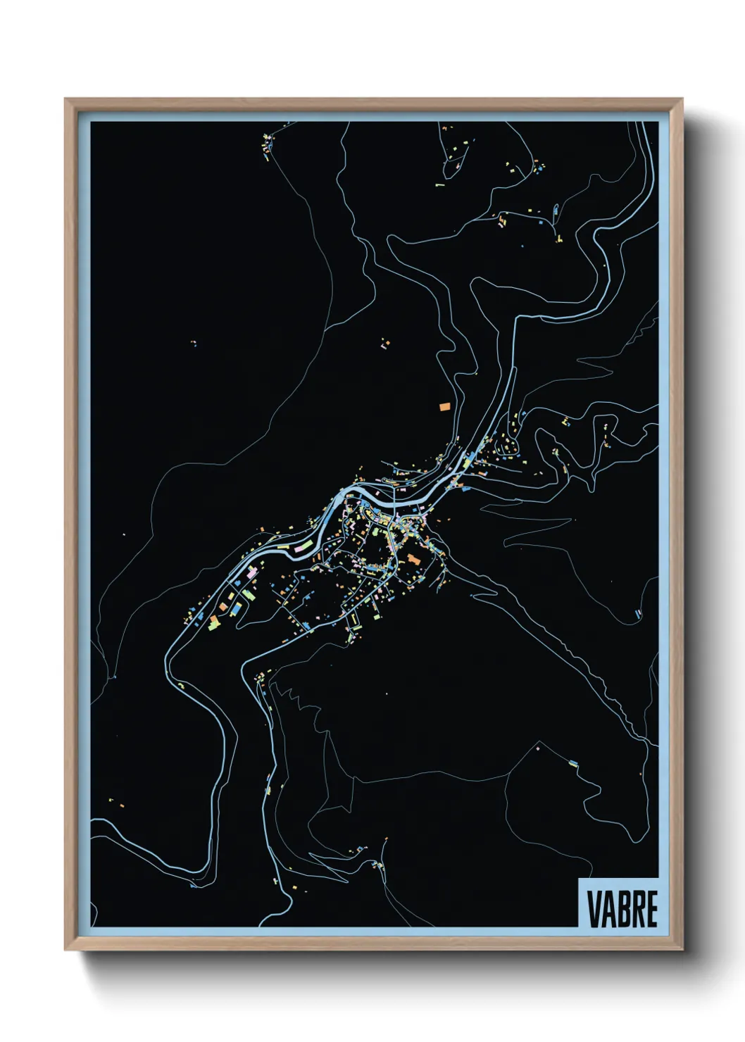 Une affiche de carte sur Vabre