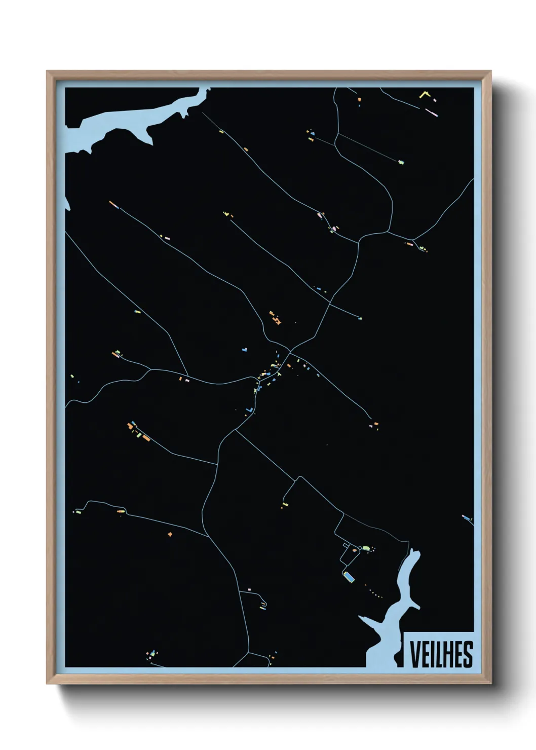 Une affiche de carte sur Veilhes