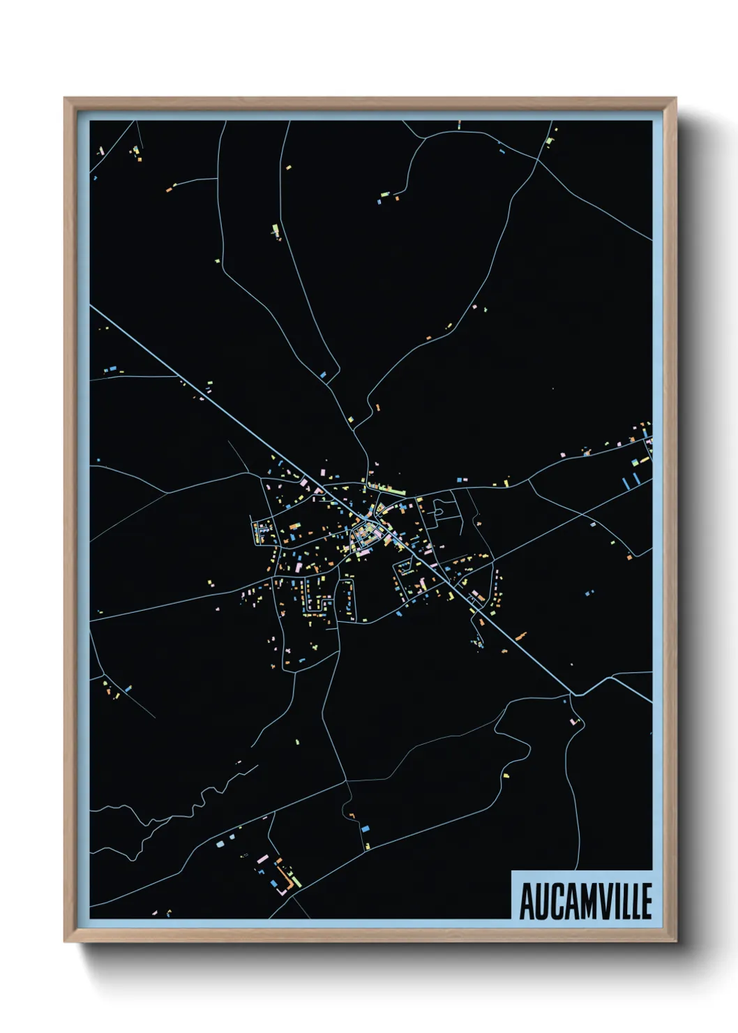 Une affiche de carte sur Aucamville