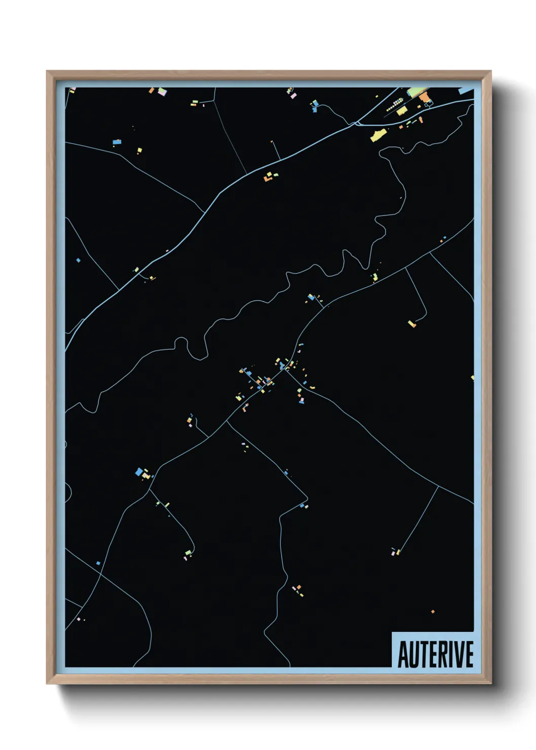 Une affiche de carte sur Auterive