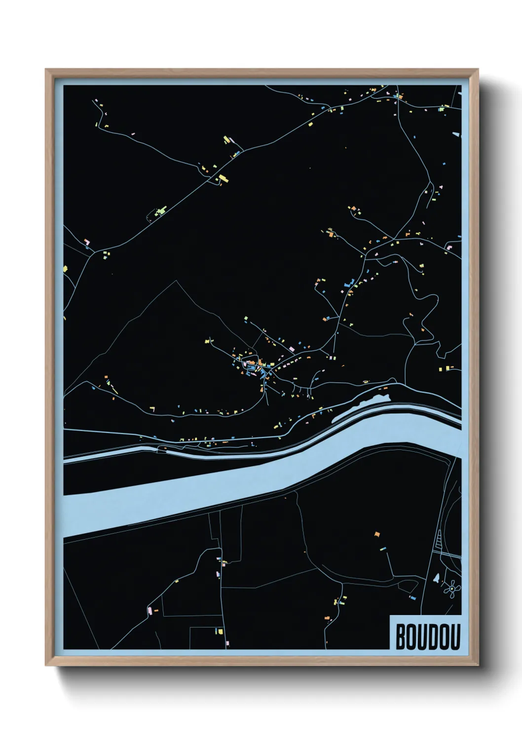 Une affiche de carte sur Boudou