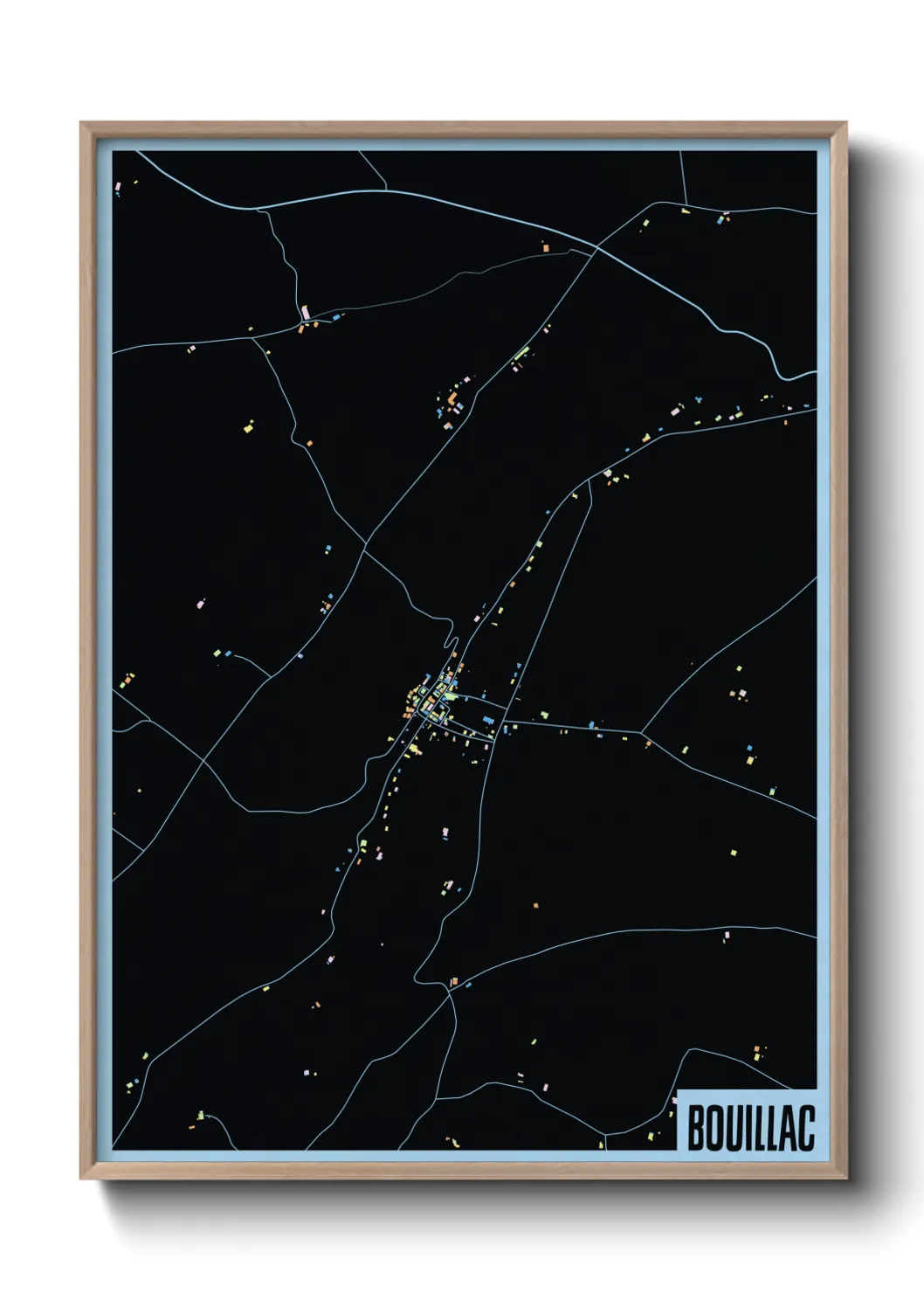 Une affiche de carte sur Bouillac