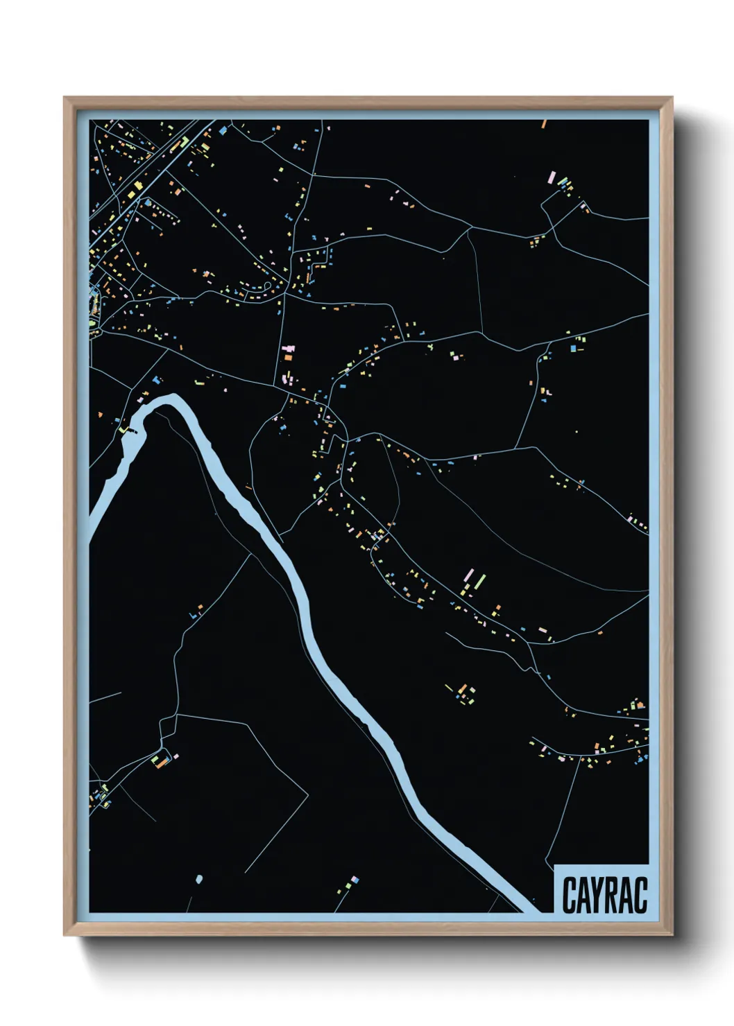 Une affiche de carte sur Cayrac