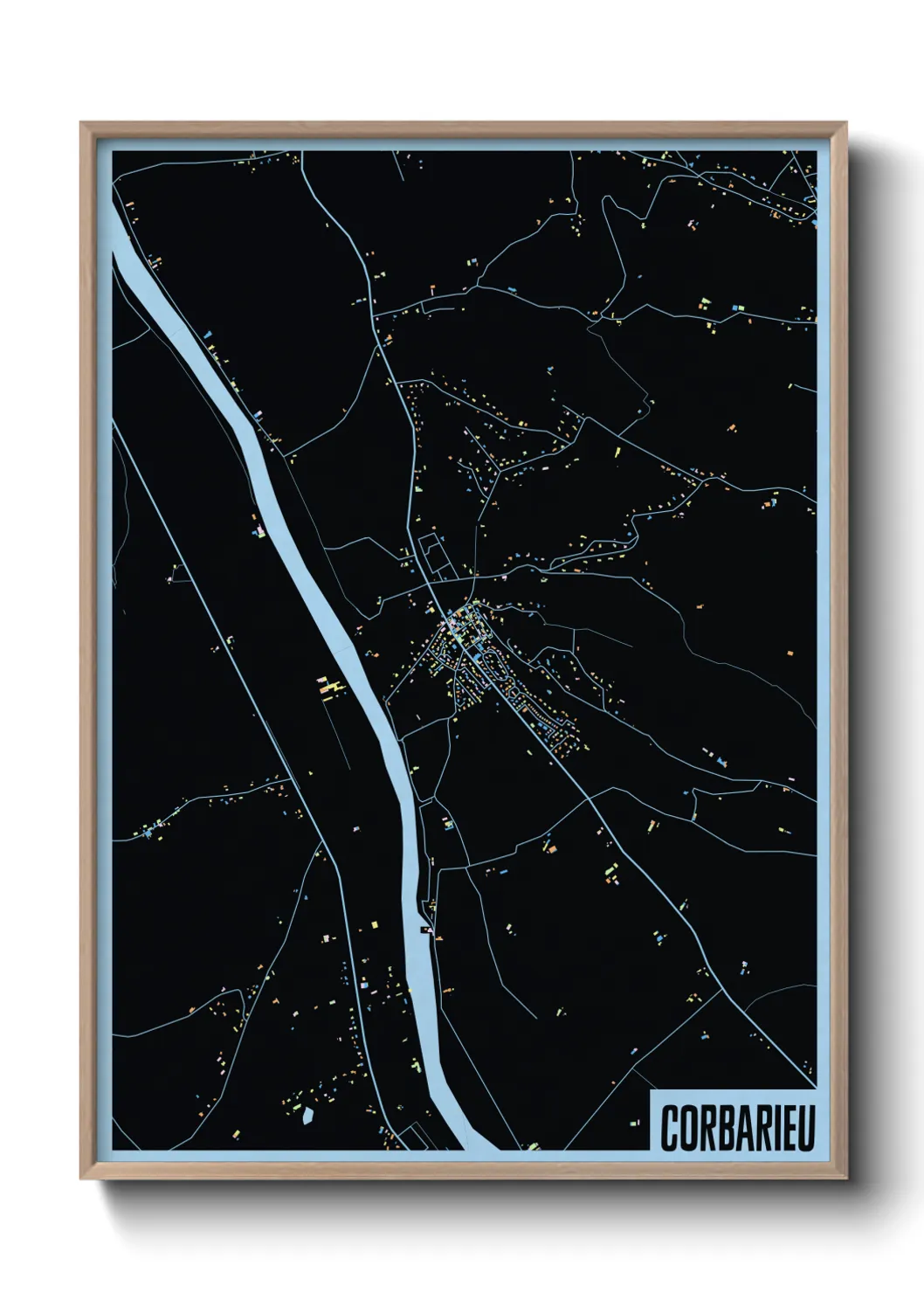 Une affiche de carte sur Corbarieu