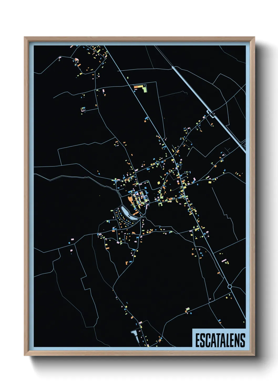 Une affiche de carte sur Escatalens