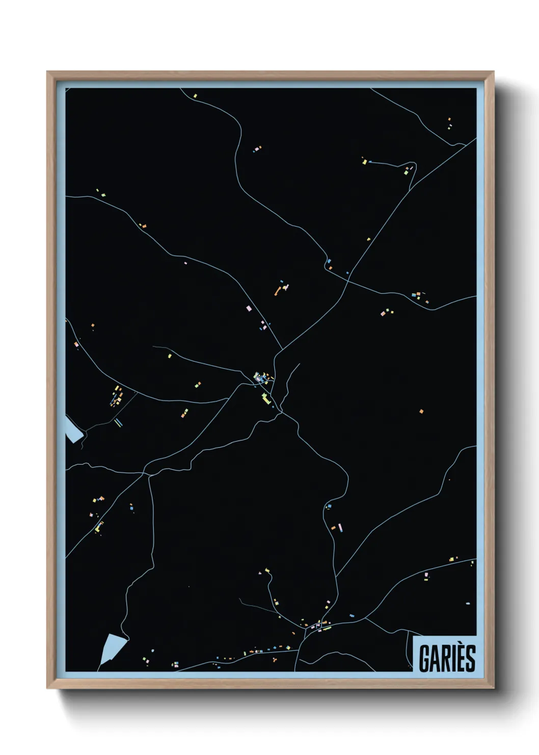 Une affiche de carte sur Gariès