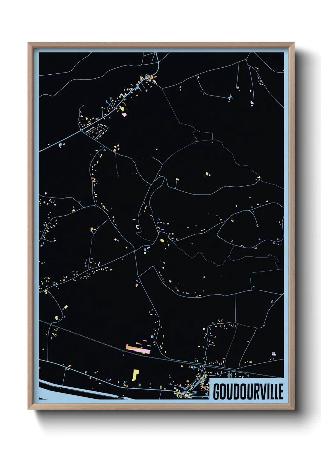 Une affiche de carte sur Goudourville