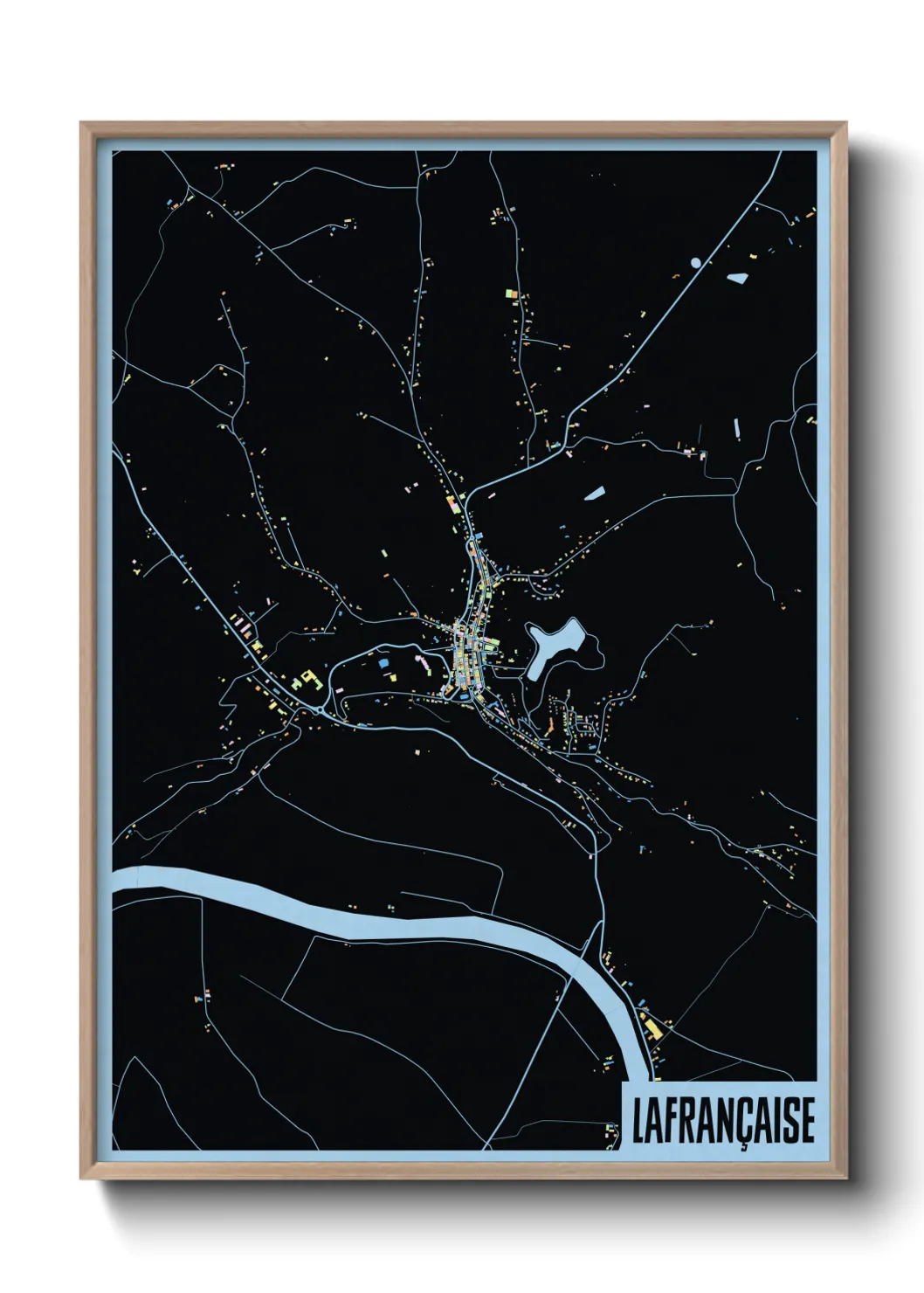 Une affiche de carte sur Lafrançaise