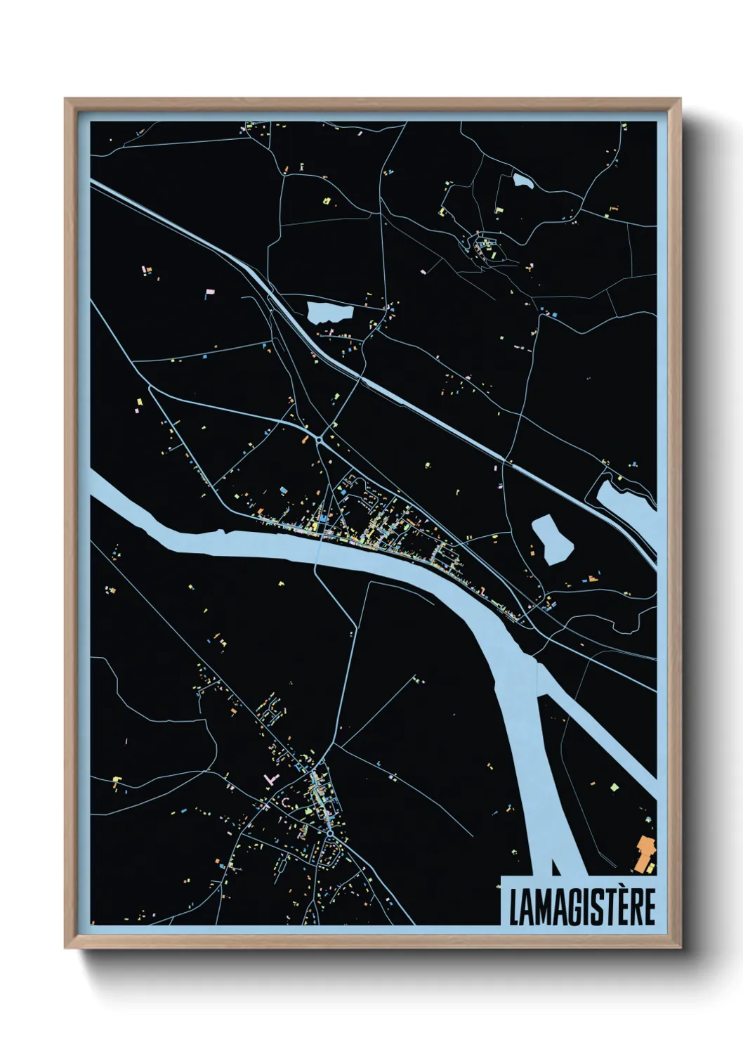 Une affiche de carte sur Lamagistère