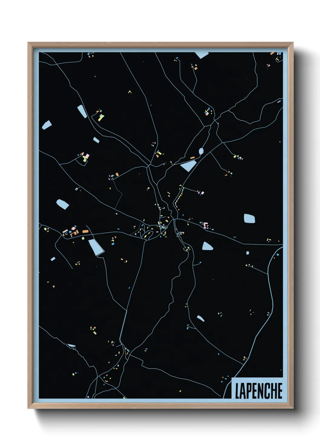 Une affiche de carte sur Lapenche