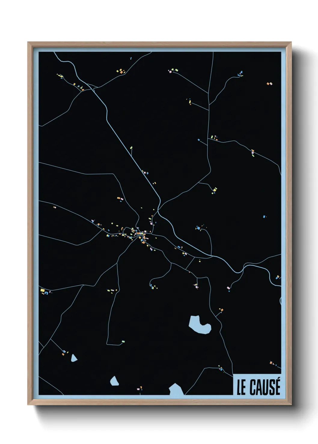 Une affiche de carte sur Le Causé