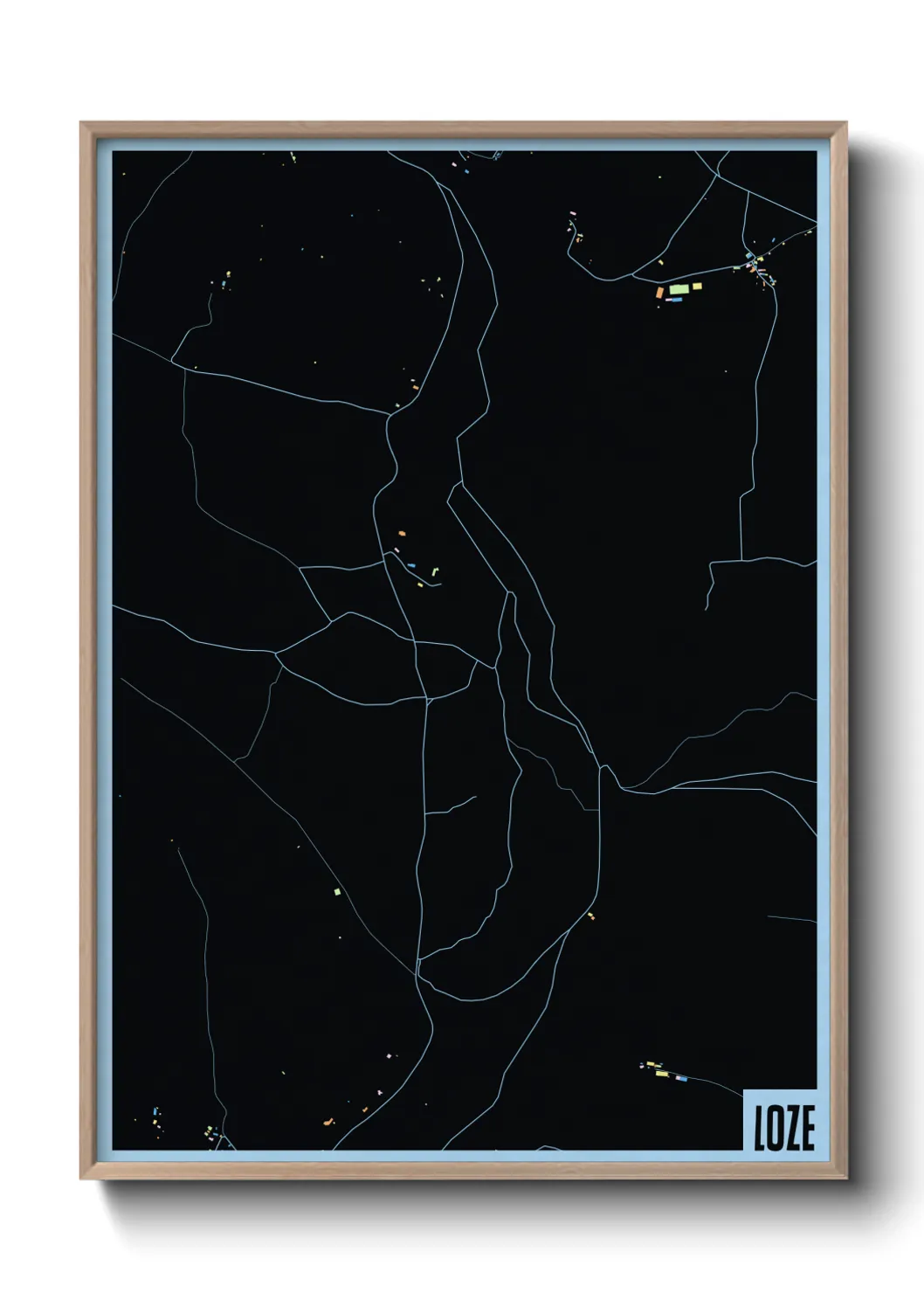 Une affiche de carte sur Loze